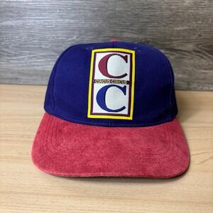 Vintage Circus Circus Hat Cap Snapback Blue Red Suede Brim Casino Hotel